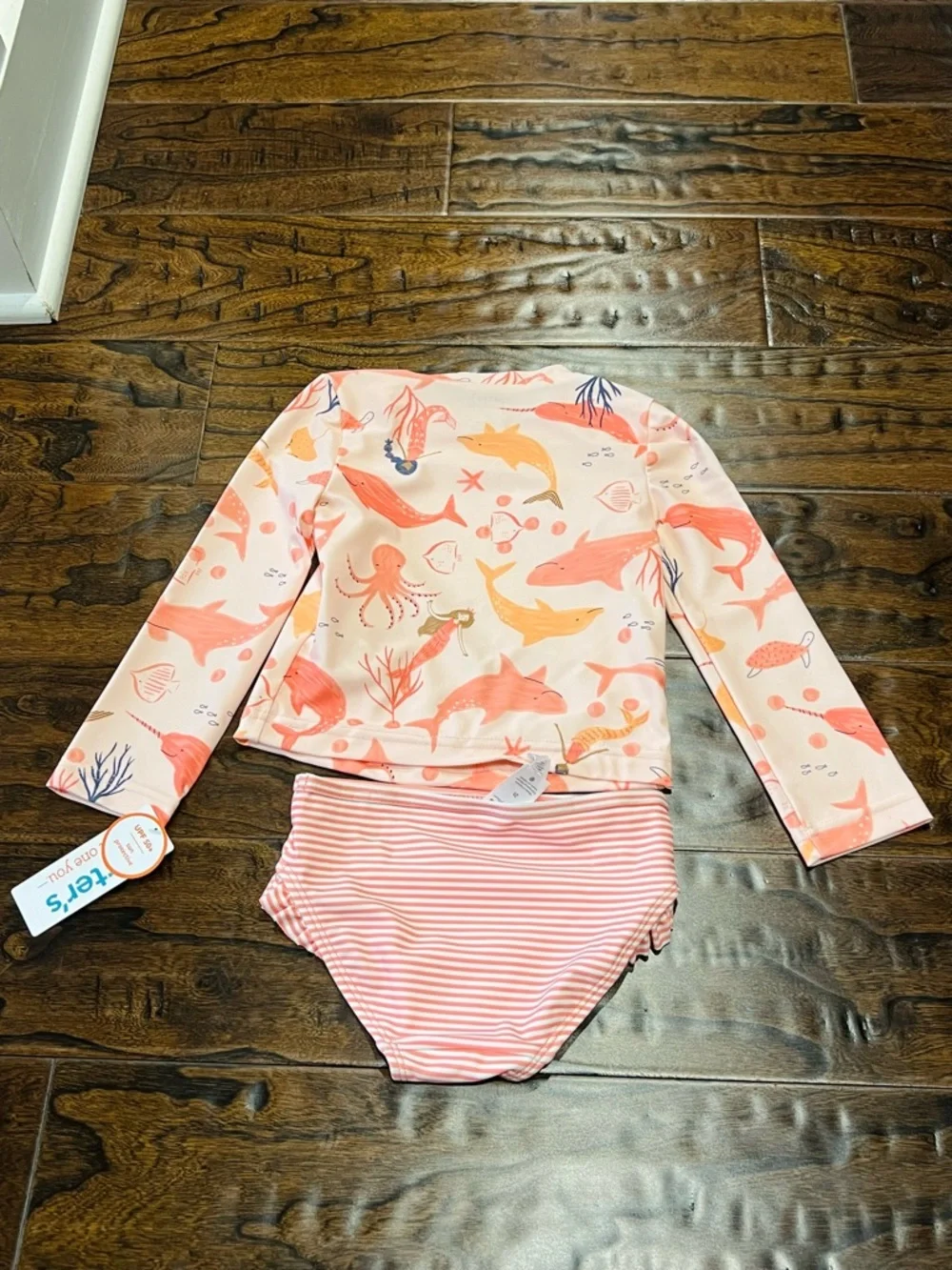 Carter's Coral Sea Two-Piece Swim Set - Pink/Peach